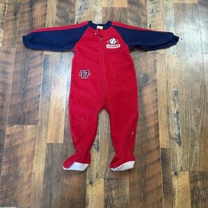 Vintage Absorba Red Toddler One Piece fuzzy